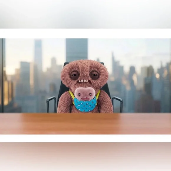 Fuggler Funny Ugly Monster Long Pile Mini Rascals 9” Brown Squidge - NEW - Picture 9 of 12